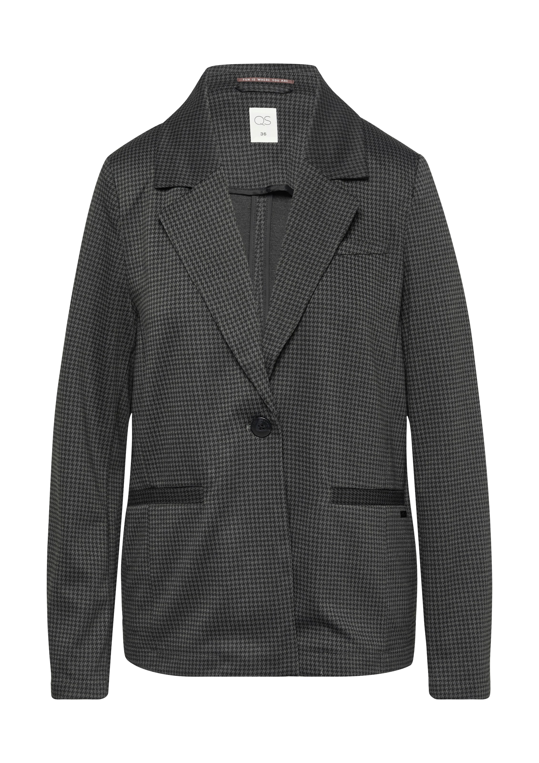 Blazer QS en noir : devant