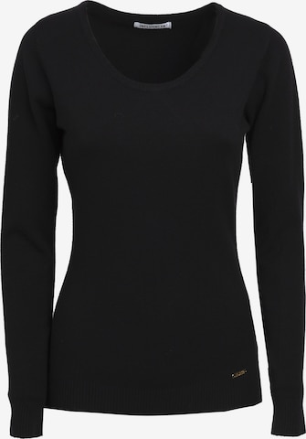 juoda Influencer Megztinis: priekis