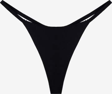 GOD SAVE QUEENSTanga gaćice 'Second Skin G-String' - crna boja: prednji dio