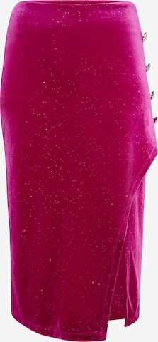 Gonna di faina in rosa: frontale