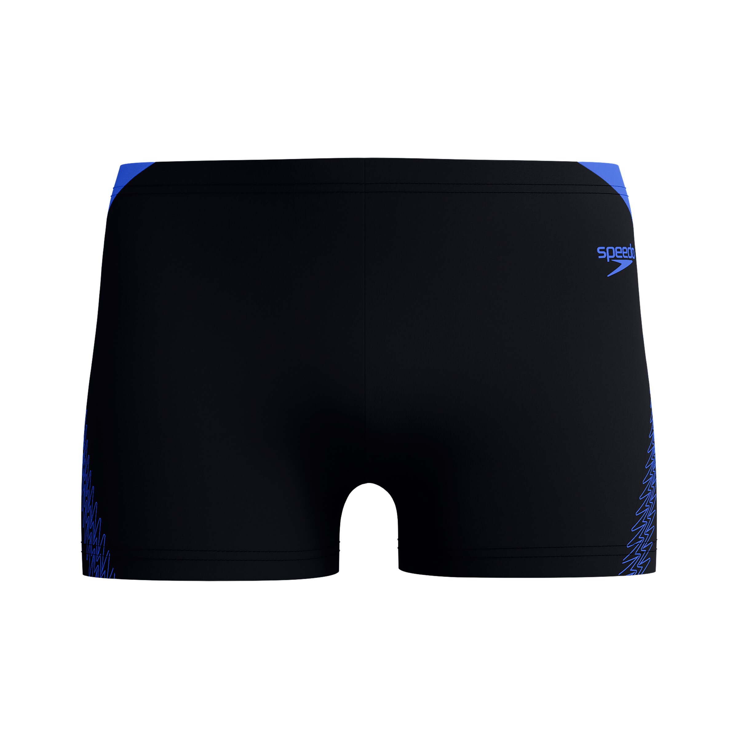 SPEEDO Athletic Swim Trunks in Black: front
