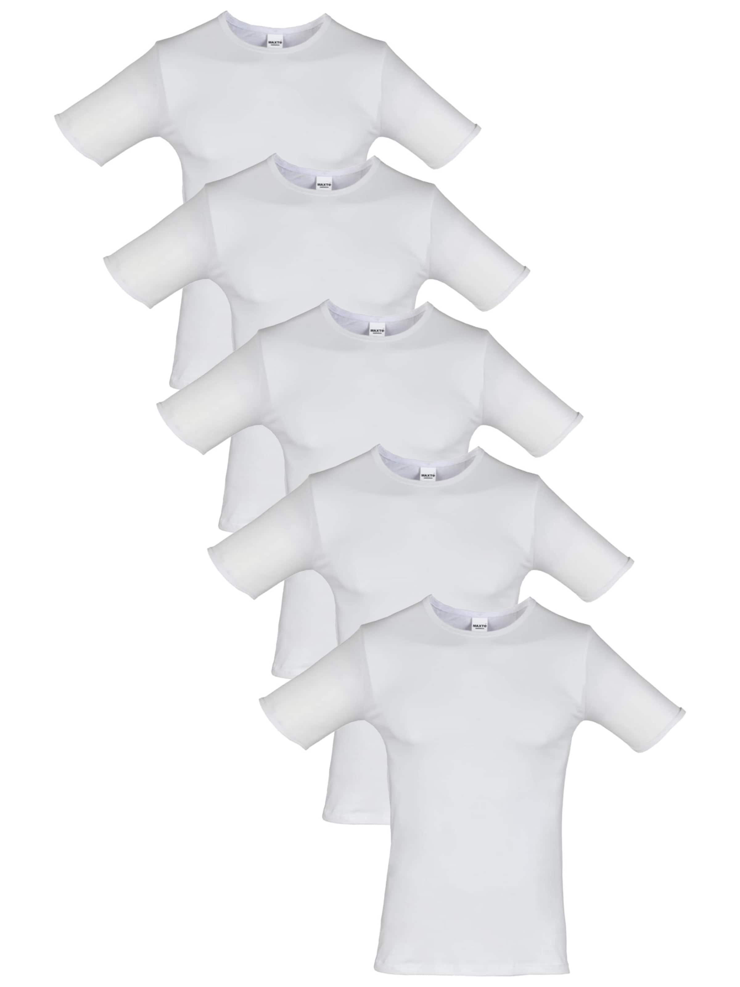 Maxte Undershirt 'BASIC MAX T-Shirt Men 5er Pack' in White: front
