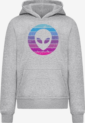 F4NT4STIC Sweatshirt 'Alien Kopf' in Grijs: voorkant