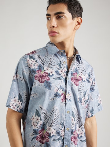 REPLAY Regular fit Button Up Shirt in Blue