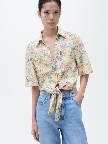 MANGO Blouse in Beige: front