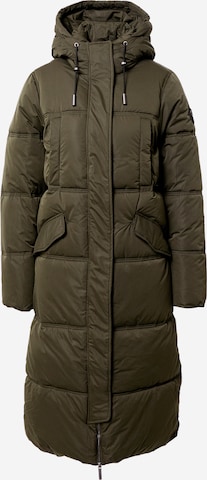 Superdry Wintermantel in Groen: voorkant