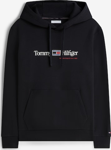 Bluză de molton de la TOMMY HILFIGER pe negru: față