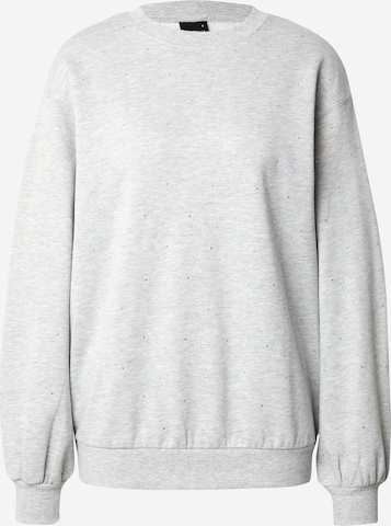Gina Tricot Sweatshirt 'Rhinestone' in Grey: front
