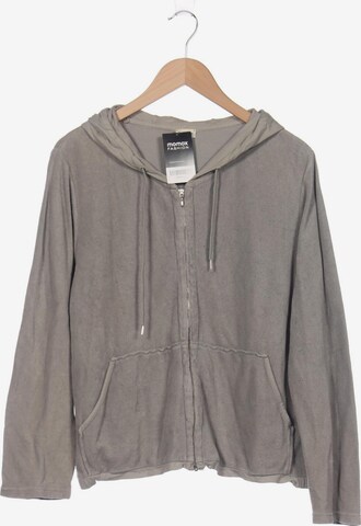 hessnatur Sweatshirt & Zip-Up Hoodie in XL in Grey: front