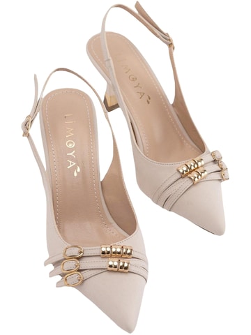 Limoya Slingback Pumps 'Rosig' in Beige