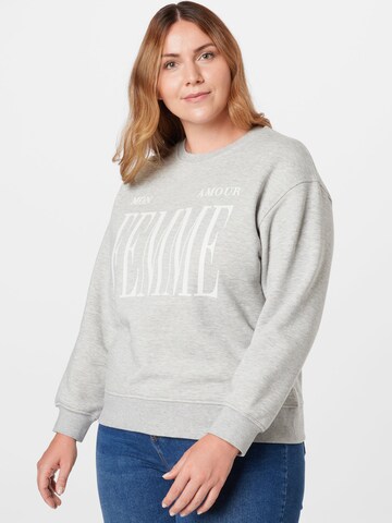 Selected Femme Curve Sweatshirt in Grijs: voorkant