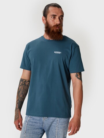 Oldskull Shirt in Blau: Vorderseite