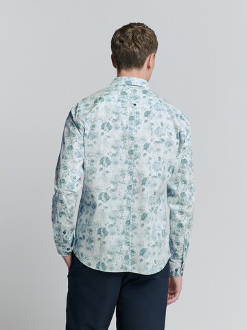 No Excess Regular fit Overhemd in Blauw