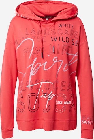 Sweat-shirt Soccx en rouge : devant