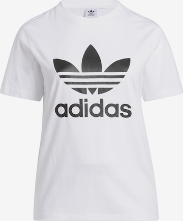 Tricou 'Adicolor Classics Trefoil ' de la ADIDAS ORIGINALS pe alb: față