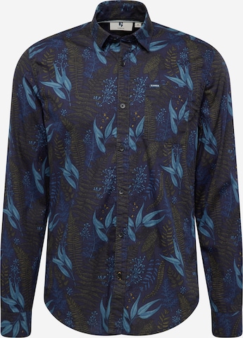 GARCIA Regular fit Button Up Shirt in Blue: front