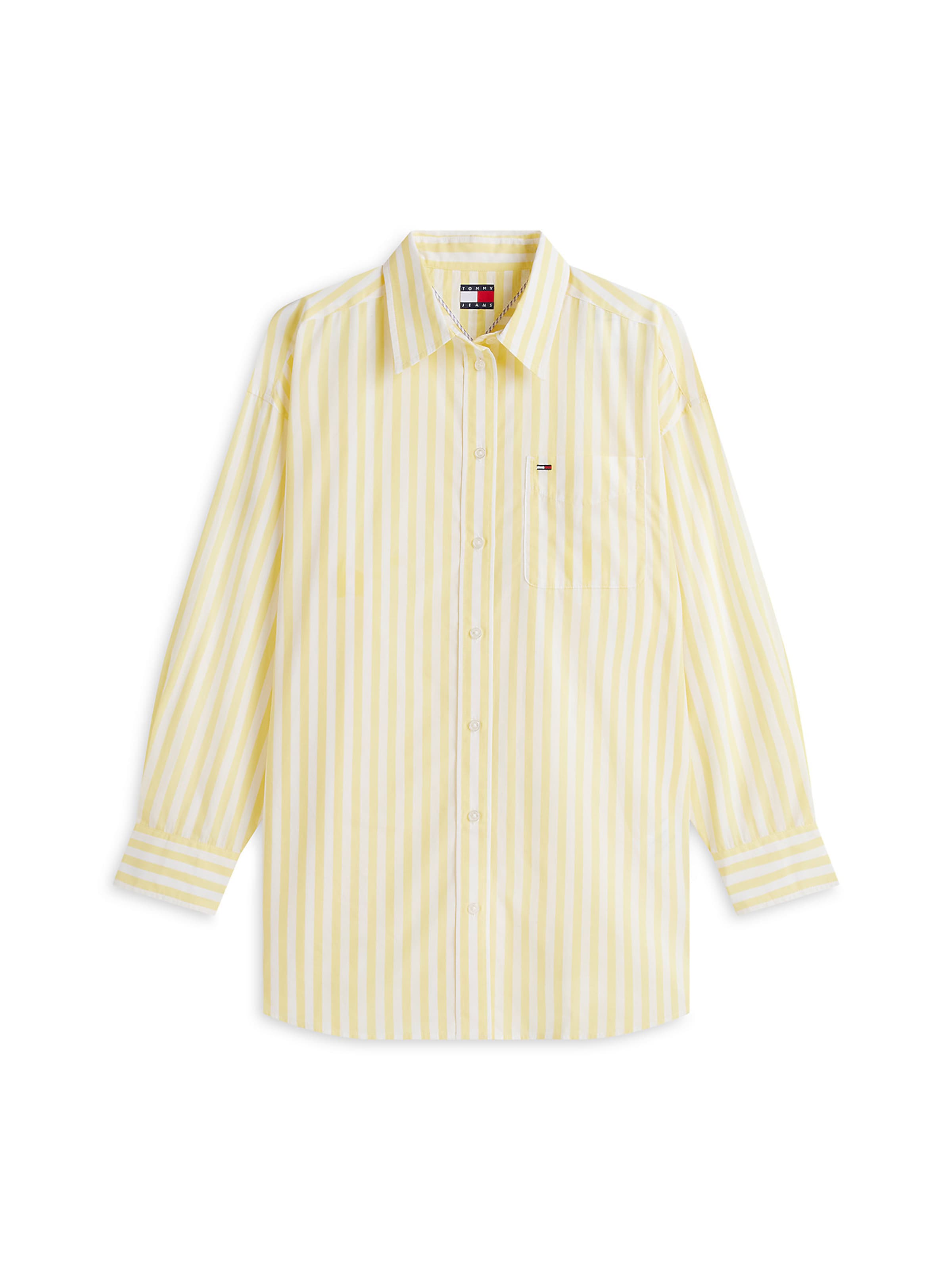 Tommy Jeans Bluse 'Essential' in Gelb: Vorderseite
