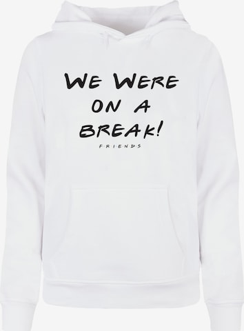 ABSOLUTE CULT Sweatshirt 'Friends - We Were On A Break' in Weiß: predná strana