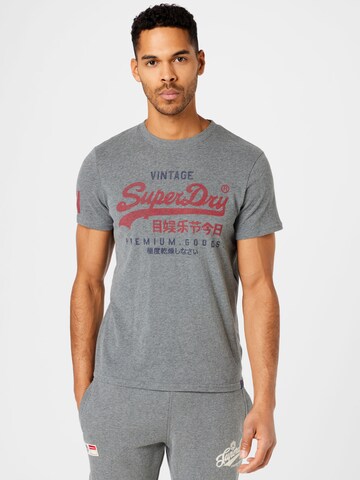 T-Shirt Superdry en gris : devant