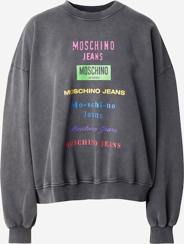 Bluză de molton de la Moschino Jeans pe gri: față