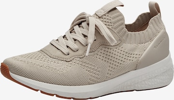 Baskets basses TAMARIS en beige : devant