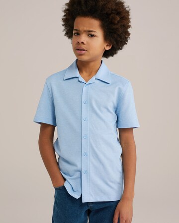 Coupe regular Chemise WE Fashion en bleu : devant