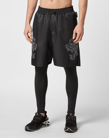 Skinny Pantaloni sportivi 'Tiger' di Plein Sport in nero: frontale