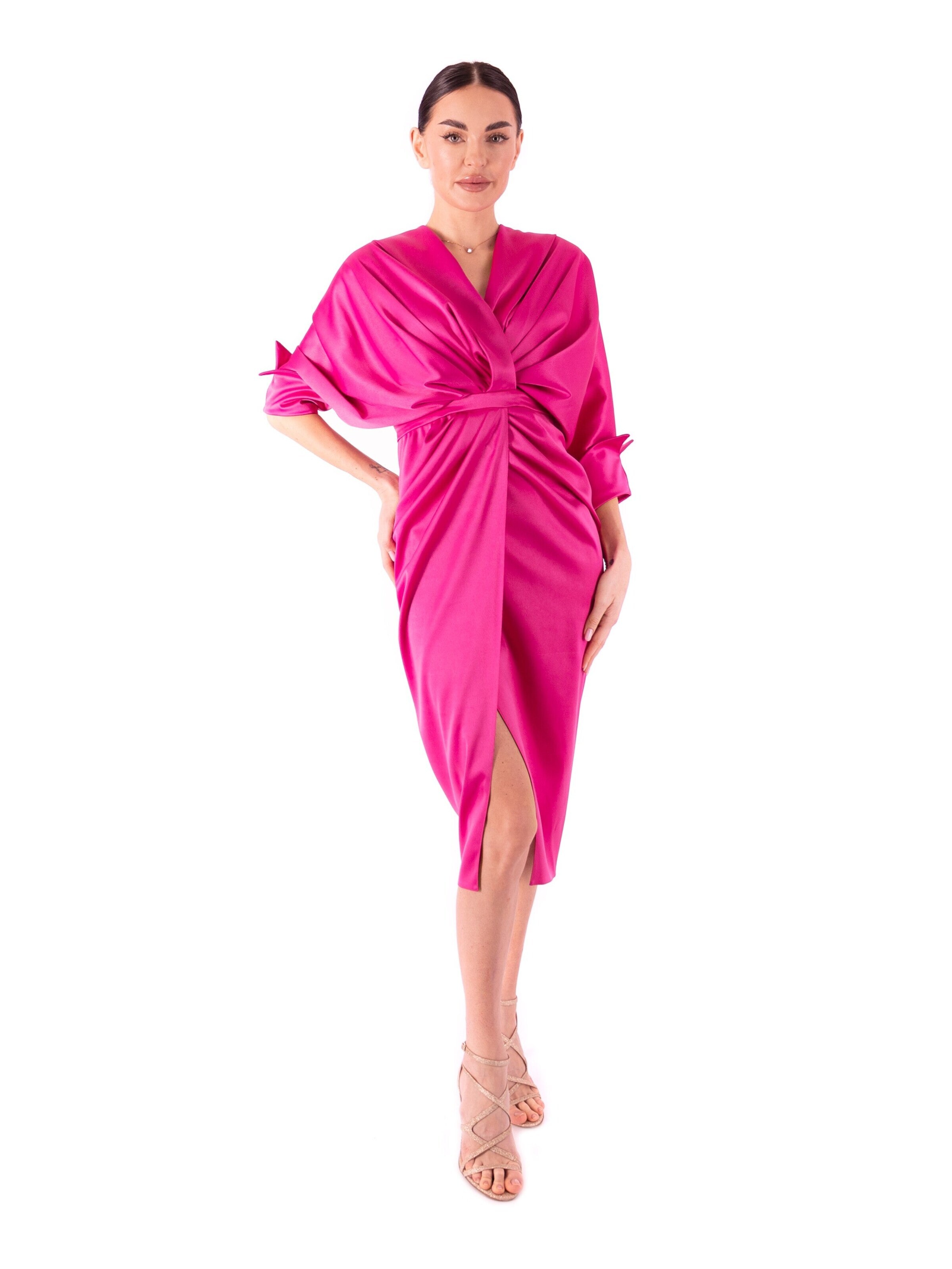 acob a porter - Vestido de noche en rosa: frente