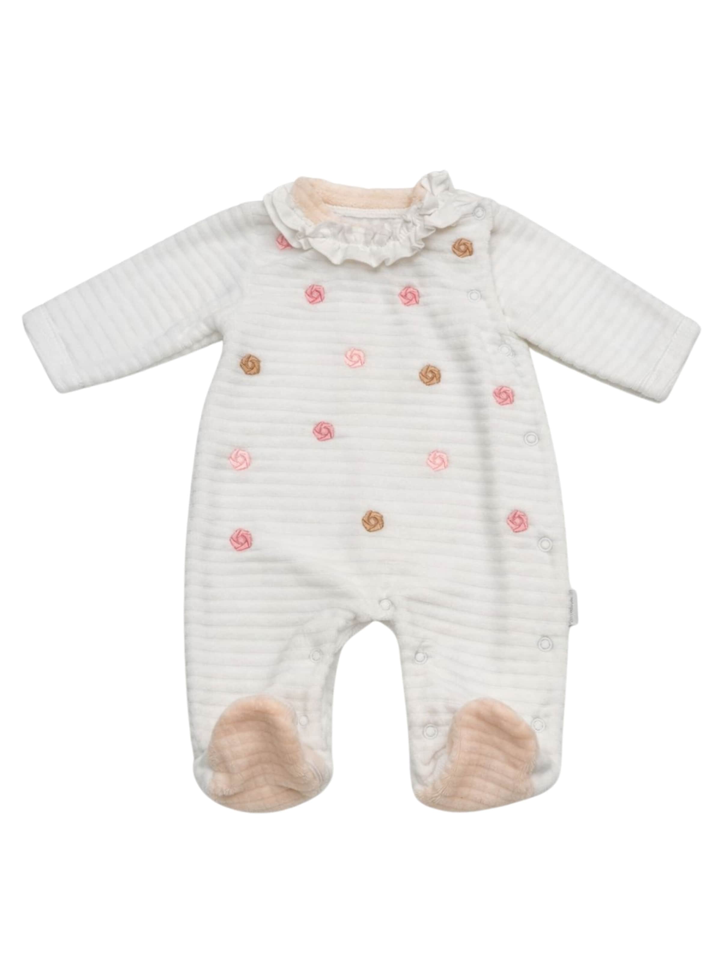 Bumber Romper/Bodysuit in Beige: front