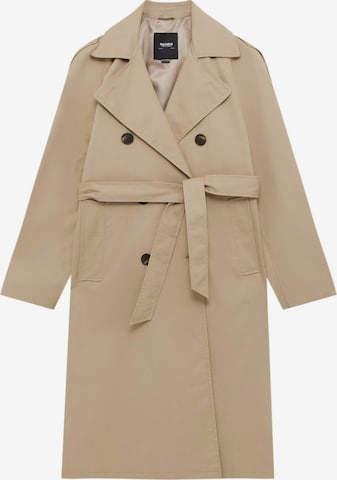 Pull&Bear Between-Seasons Coat in Beige: front