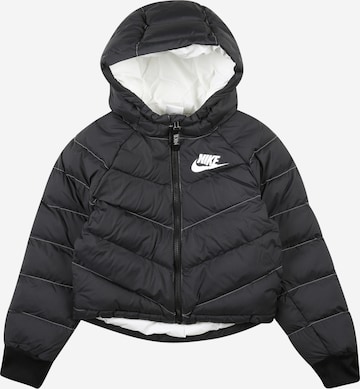 Geacă de primăvară-toamnă de la Nike Sportswear pe negru: față