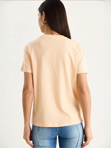 T-shirt Bianco Lucci en orange