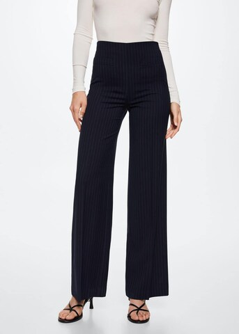 MANGO Wide leg Pantalon 'Flor' in Blauw: voorkant