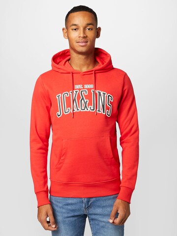 JACK & JONES Mikina 'CEMB' – červená: přední strana