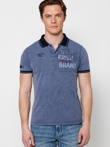 T-Shirt KOROSHI en bleu : devant