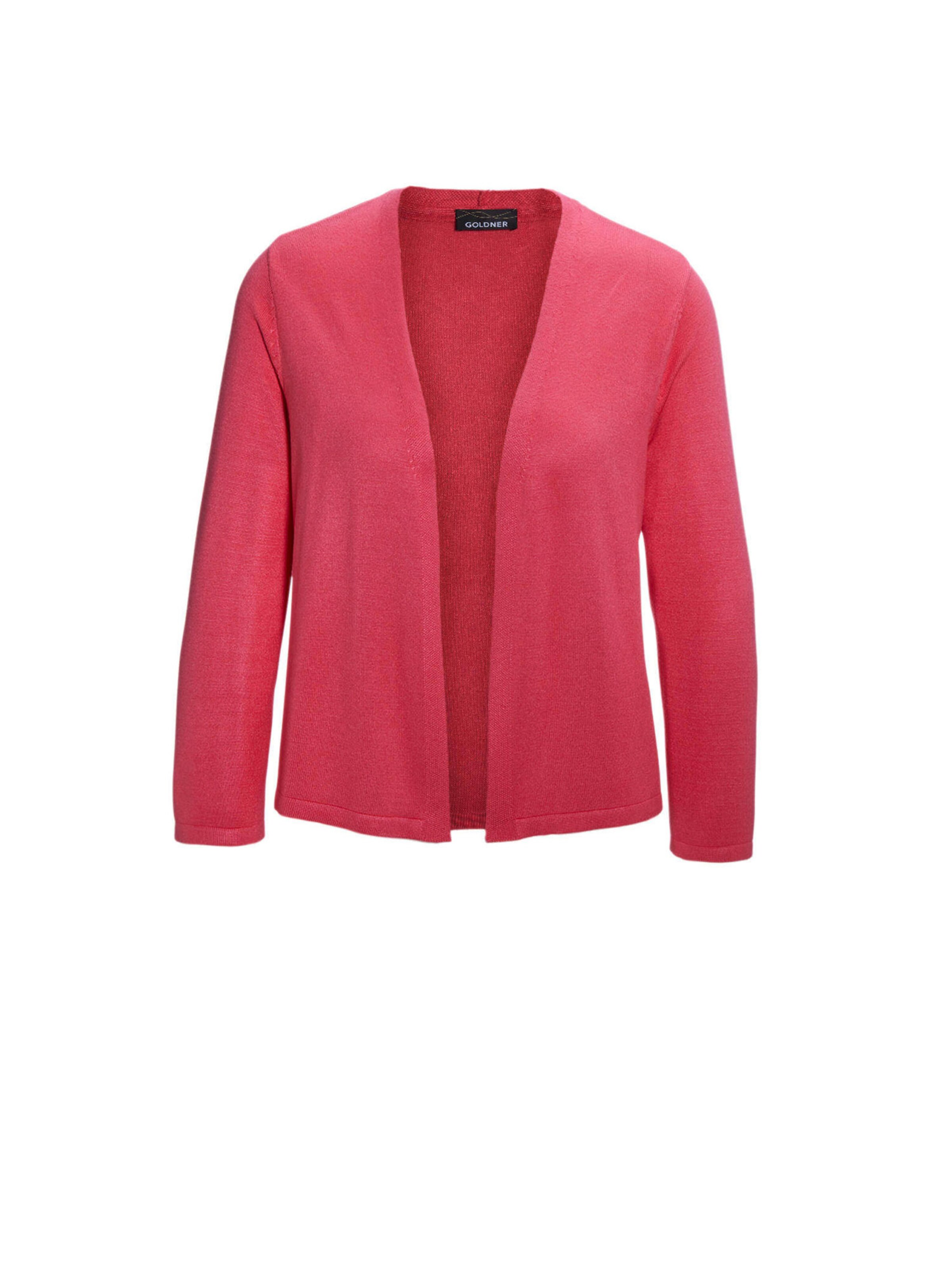 Goldner Strickjacke in Pink: Vorderseite
