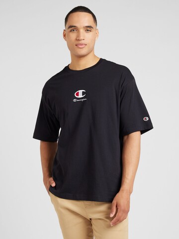 Champion Authentic Athletic Apparel T-Shirt in Schwarz: Vorderseite