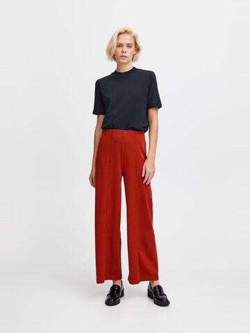 Wide Leg Pantalon 'KATE' ICHI en rouge