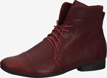 THINK! Lace-Up Ankle Boots in Red: front