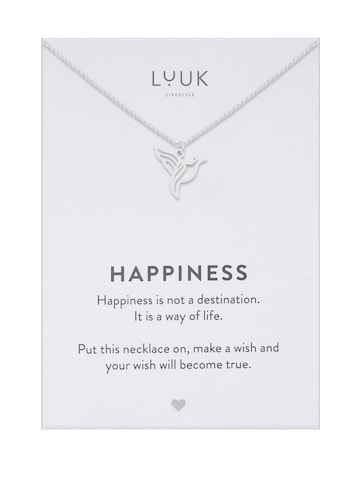 LUUK LIFESTYLE Necklace 'LUUK LIFESTYLE Halskette "Kolibri"' in Silver: front