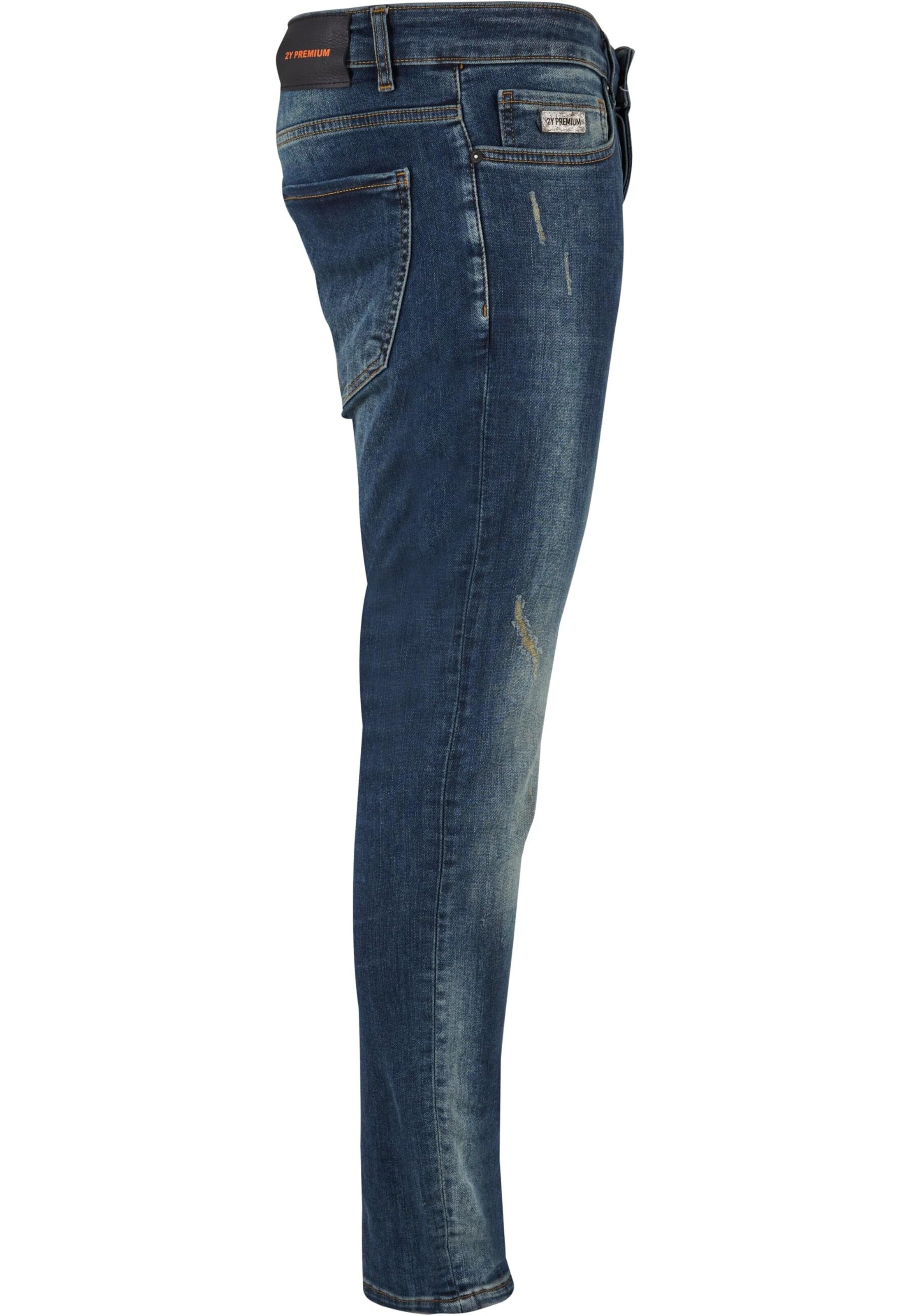 2Y Premium Slimfit Jeans in Blau