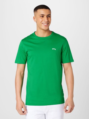 Maglietta di BOSS in verde: frontale
