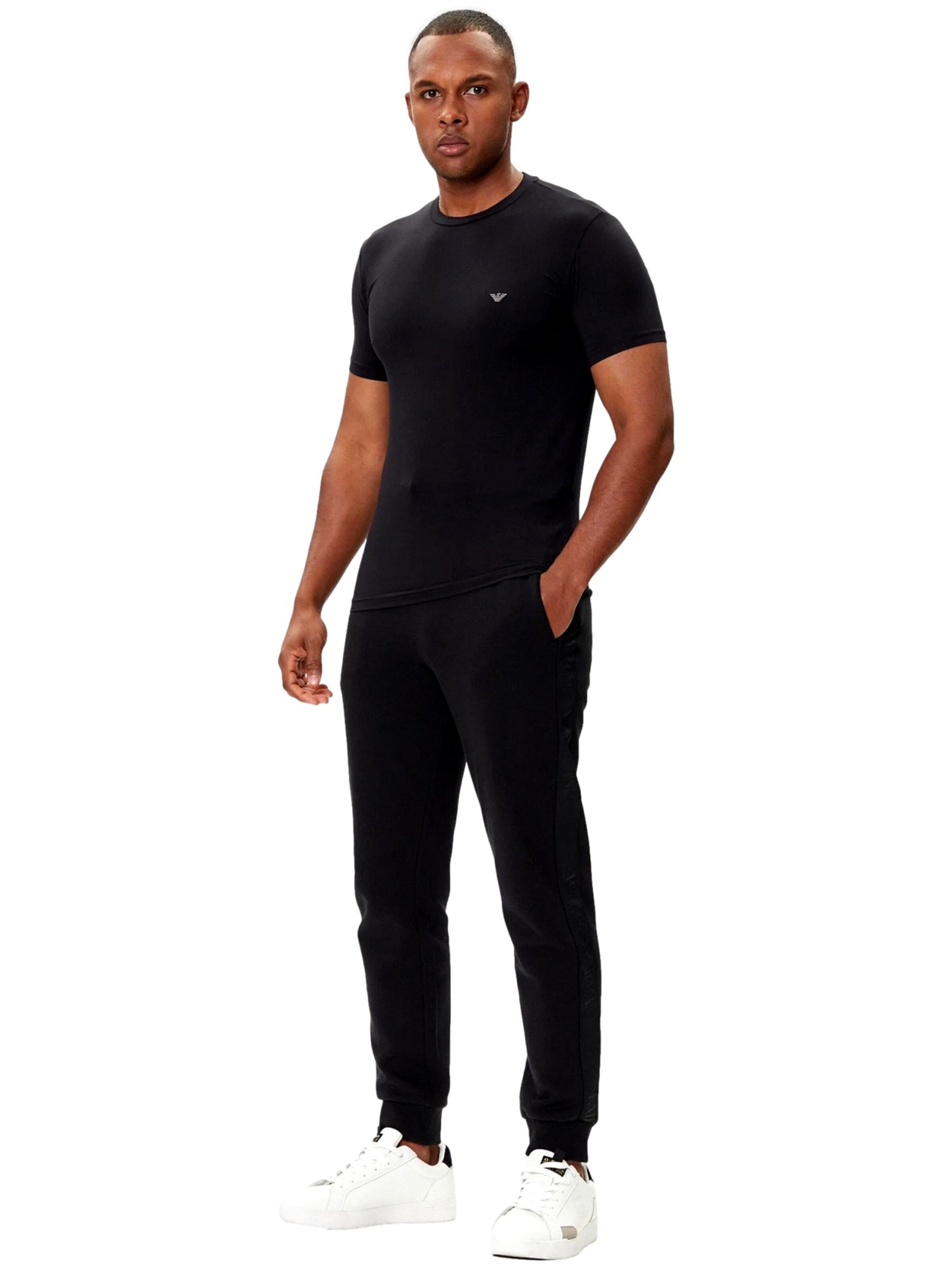 Emporio Armani Regular Sports trousers in Black