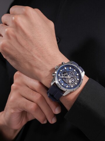 Montre à affichage analogique POLICE en bleu : devant