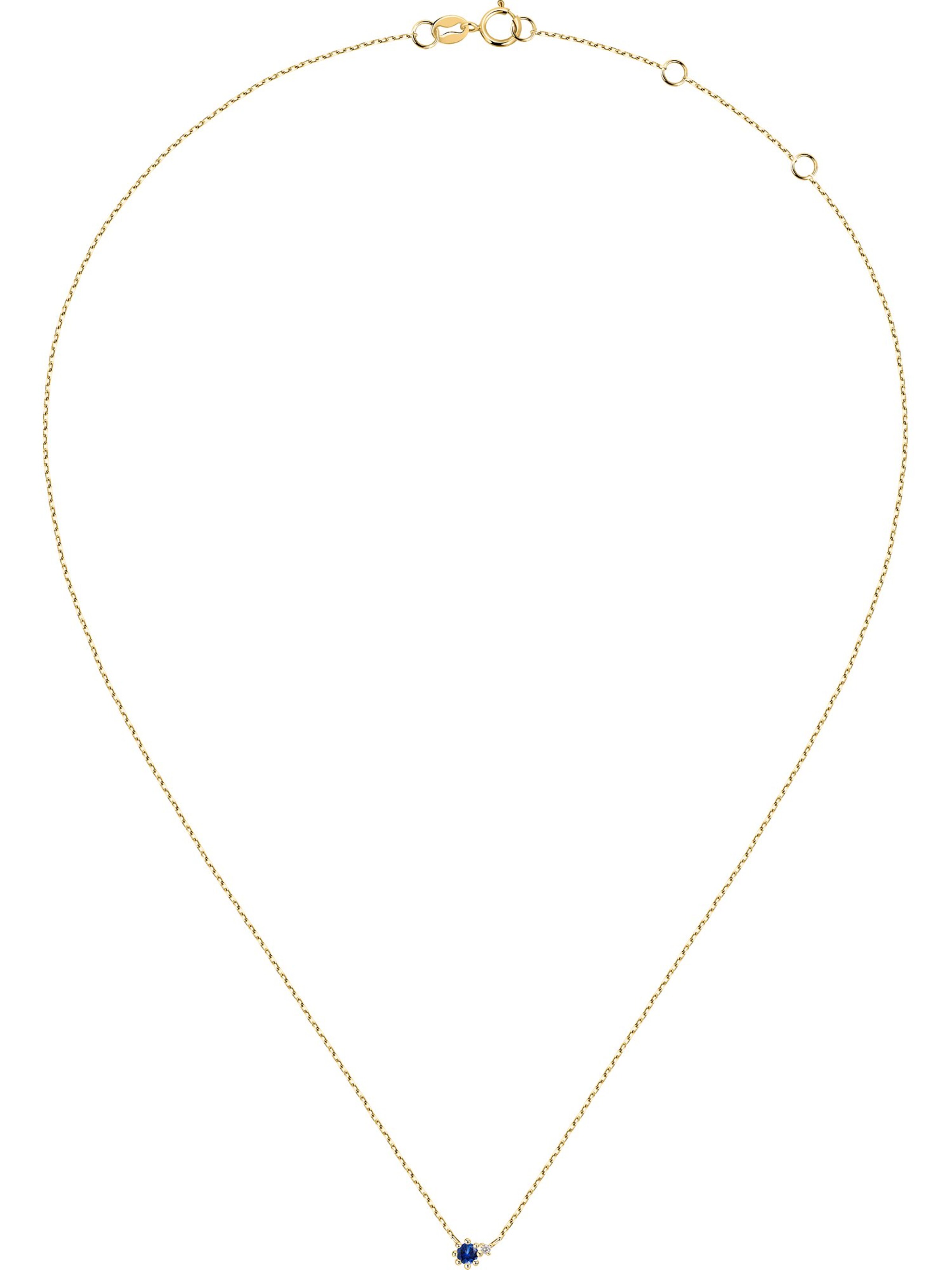 Live Diamond Necklace in Gold: front