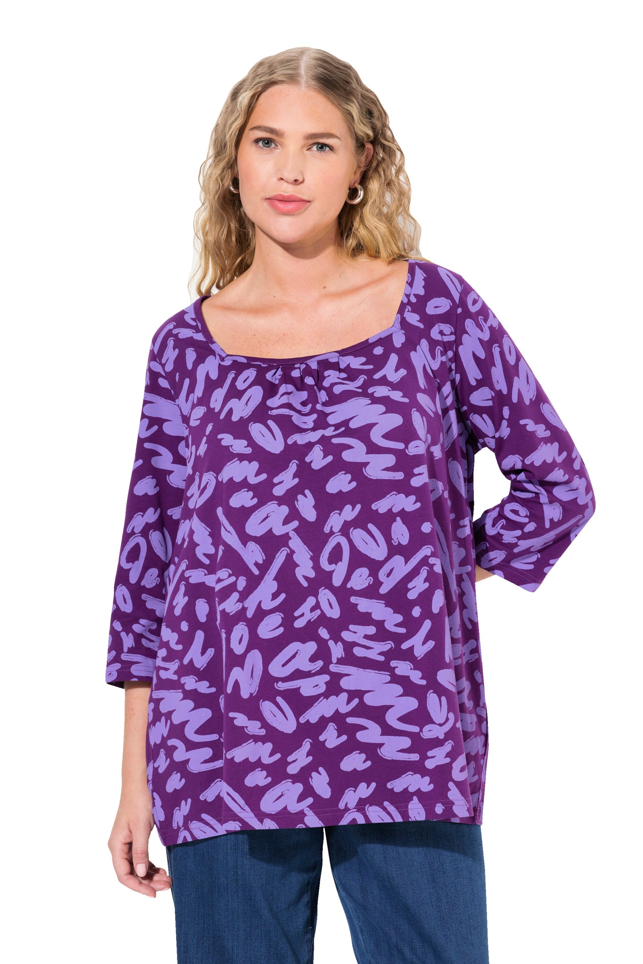 Ulla Popken Shirt in Lila: Vorderseite