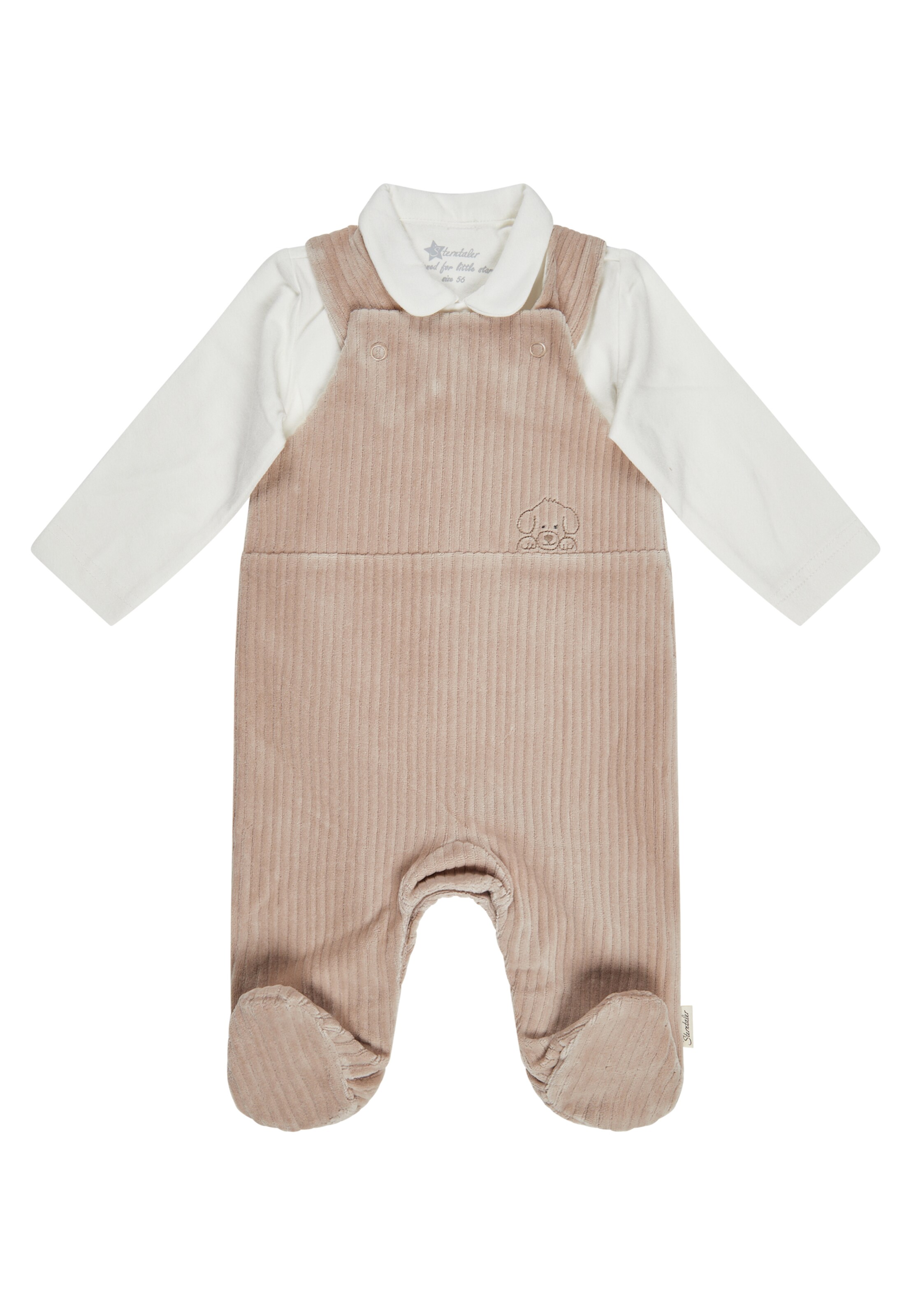 STERNTALER Romper/Bodysuit 'Hund Lucky' in Beige: front