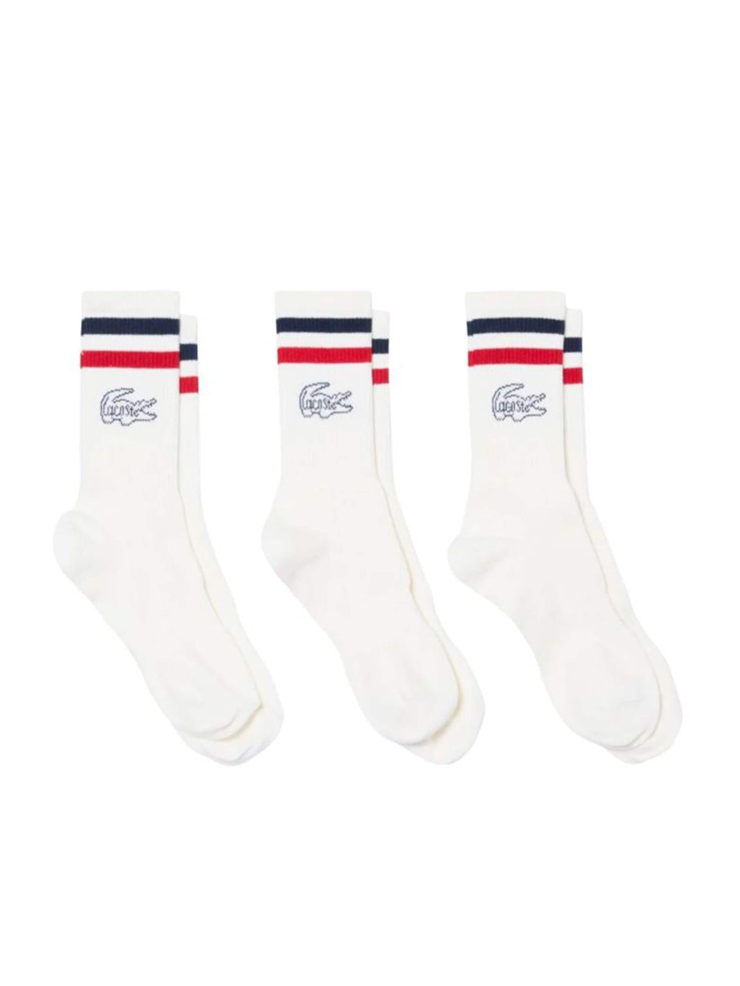 LACOSTE Skarpety 'RIBBED SOCKS WHITE' w kolorze mieszane kolory: przód