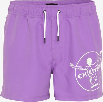 CHIEMSEE Regular Board Shorts in Purple: front