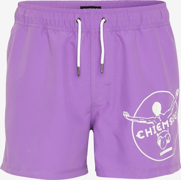 CHIEMSEE Regular Badeshorts in Lila: predná strana